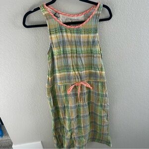 Ace & Jig Plaid Sleeveless Dress with Pink Accents